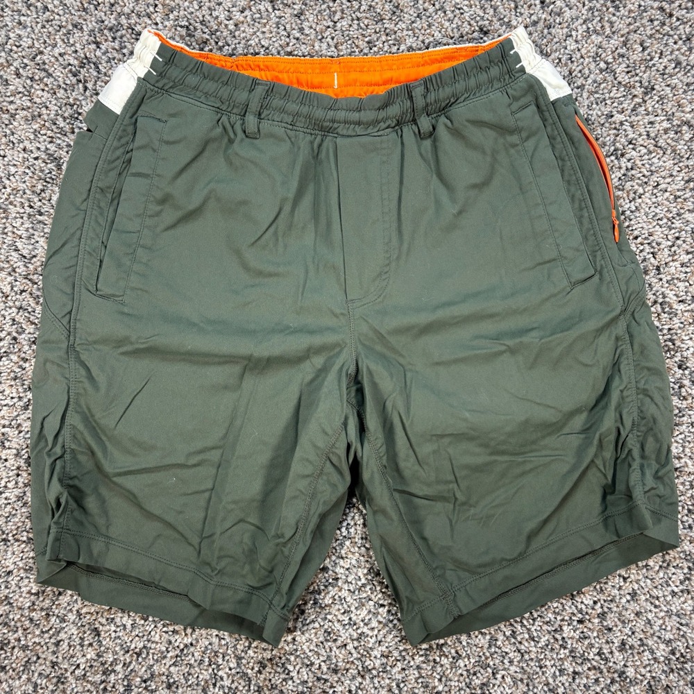 Birddogs Men's Medium Gym Shorts Green Lined Athletic Nylon Spandex